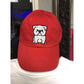 English Bulldog Hat Red with white stitching