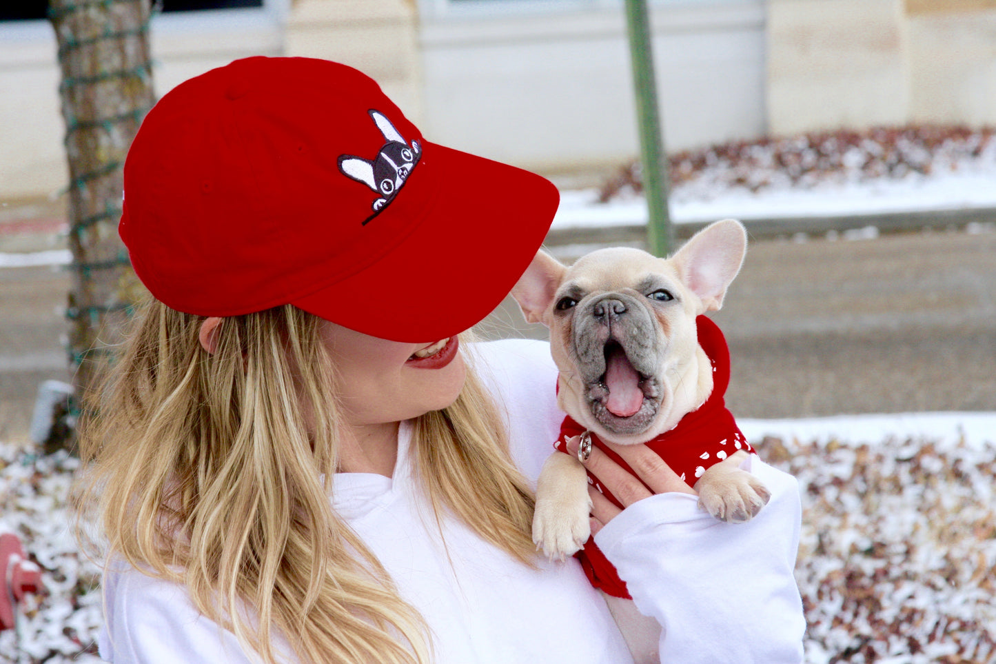 Red Classic French Bulldog Hat