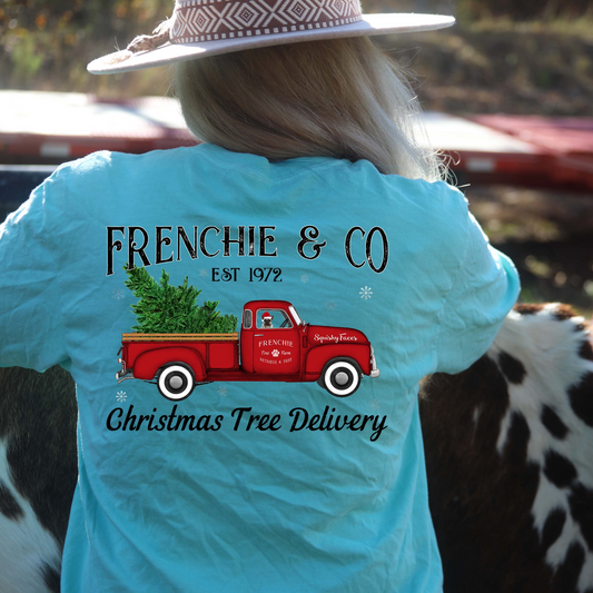 Frenchie & Co Christmas Tree Delivery Long Sleeve Shirt