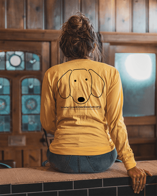 Low Rider Rescue Dachshund Face Long Sleeve Shirt
