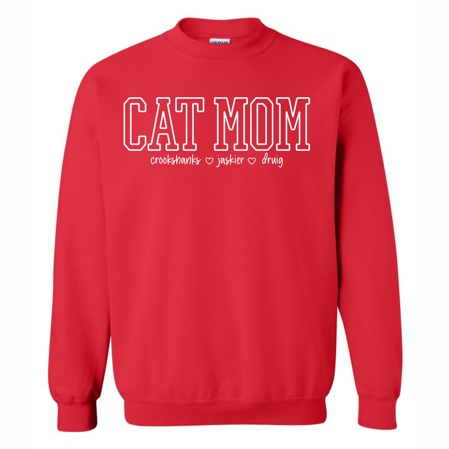 Cat Mom Custom Name Sweatshirt