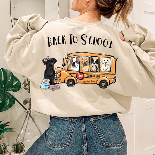 All Breed Back To School Riding On A Bus Sweatshirt