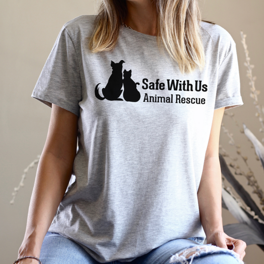 Safe With Us Animal Rescue Logo T-Shirt