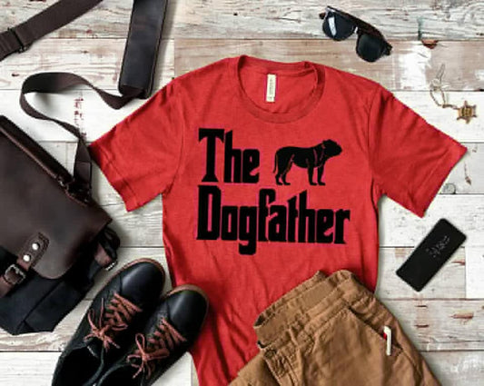 "The Dogfather" printed on a T-Shirt