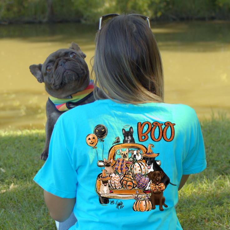 Dog Truck Boo Halloween Shirt