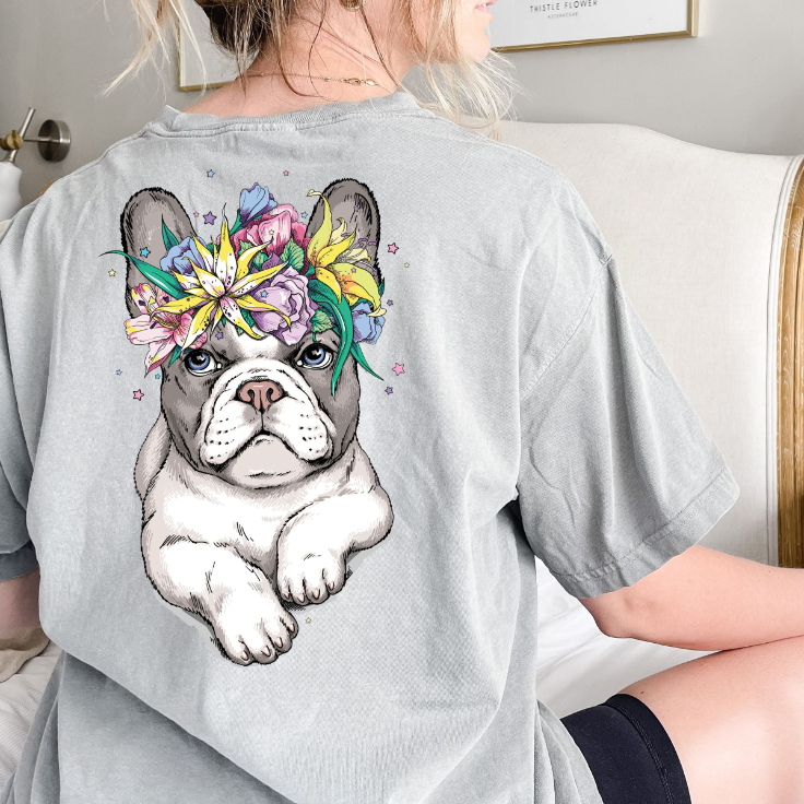 Flower Frenchie Tee