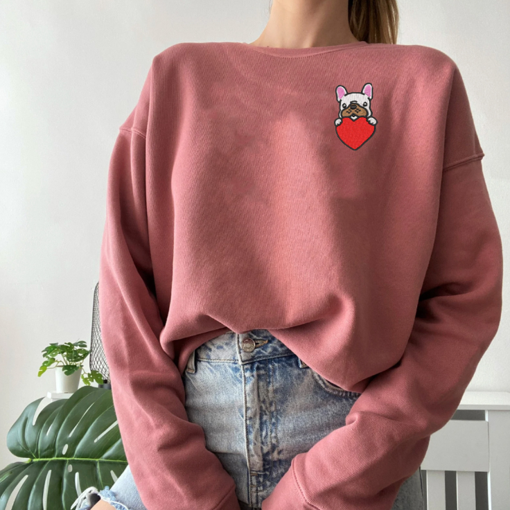 French Bulldog Embroidered Sweatshirt